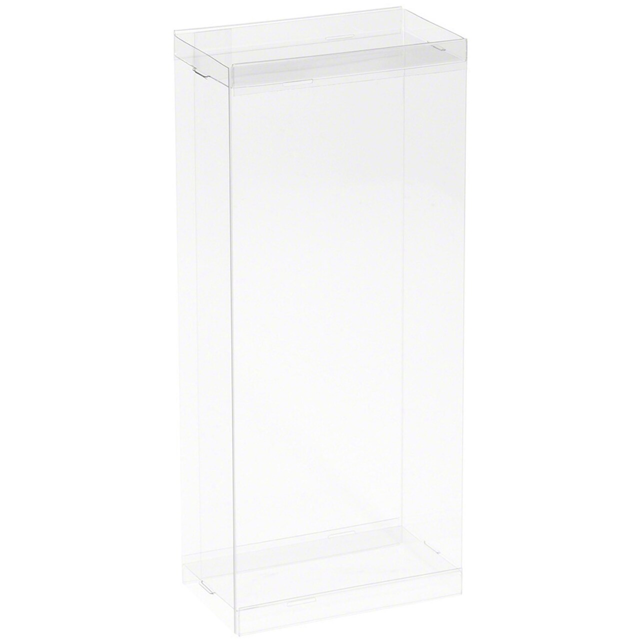DollSafe Clear Folding Display Box for 7-8 inch Dolls and Action Figures, 4" W x 2.25" D x 8.5" H